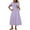 Violet, variante sur Robe d'Été pour Femmes DYTTDG Robe pour Femmes Unie à Manches Courtes Col en V Plissée Longue Robe Excellents Cadeaux à Petit Prix Orange,G