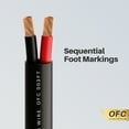 thumbnail image 3 of GearIT 16/2 Speaker Wire (500 Feet) 16AWG Gauge - Outdoor Direct Burial in Ground / in Wall / CL3 CL2 Rated / 2 Conductors - OFC Oxygen-Free Copper, Black 500ft, 3 of 8
