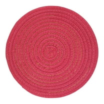 12-inch Round Heat Insulation Placemat Niriyo Non-Slip Table Mat for Dining, PVC Woven, Waterproof