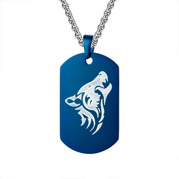 HIJONES Women Men's 12 Chinese Zodiac Necklace Blue Zodiac Sign Pendant Jewelry Chain Dog