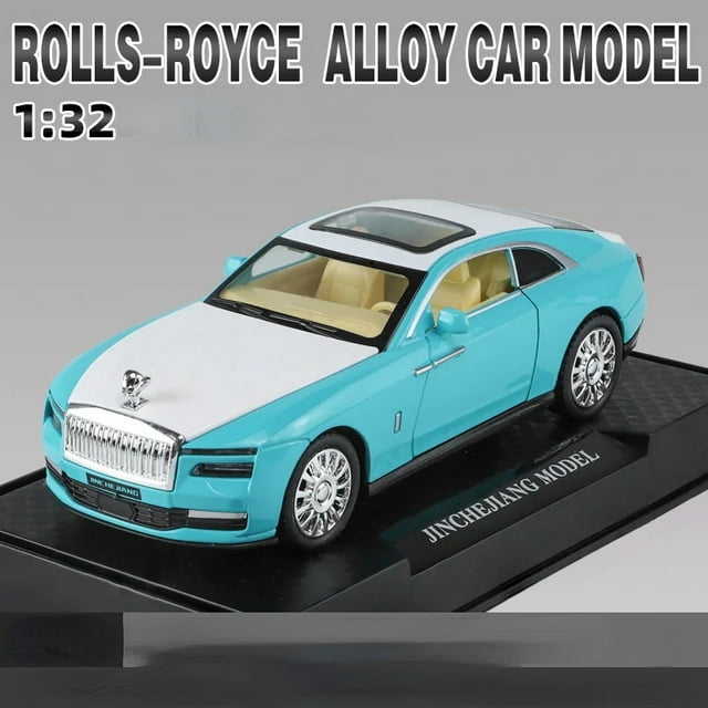 Modèles de Voitures en Alliage 1:32 Rouleaux Royce SPECTRE Jouets Simulation Métal Moulé sous Pression Jouet Lumineux Cadeaux pour Enfants Collection 848 Bleu Sans Boîte