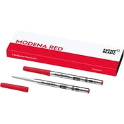 Montblanc Ballpoint Pen Refills (M) Modena Red 124516  Refill Cartridges with a Medium Tip for Montblanc Ball Pens  2 x Red Ballpoint Refills