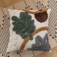 thumbnail image 2 of JUNWELL Leaves Home Decor Cushion Cover Tufted Plant Stylish Pillow Cover 45x45cm, 2 of 5