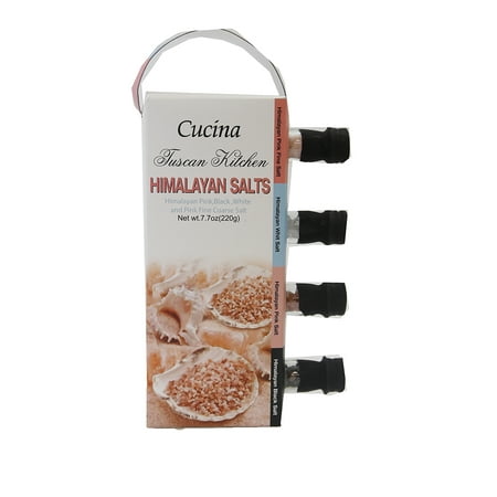 4-Pack Cucina Tuscan Kitchen Himalayan Salts Net Wt 7.6 fl oz Best by