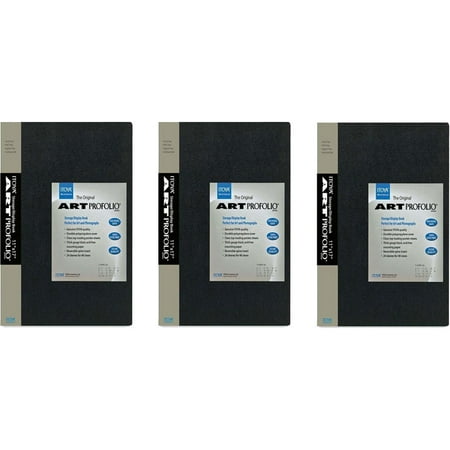 - 3 Pack ITOYA IA-12-9 Art Profolio Storage/Display Book Album 9x12, 24 Pages