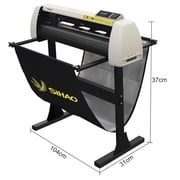 Vinyl Cutter 28/720mm, Cutting Plotter Machine with Signmaster Software & CDR, Vinyl Printer LCD Display Plotter Cutter with Floor Stand and Snap-on Cloth Bag for Design,Cut