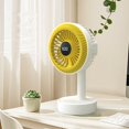 thumbnail image 6 of Twfbrm Portable Desktop Electric Fan, USB Rechargeable Mini Table Fan, 360°Rotation Ultra Quiet Personal Desk Fan for Home Office Bedroom Dorm Stroller Camping, 6 of 6