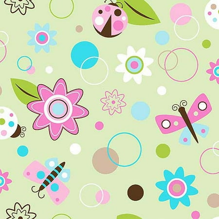 Creative Cuts So Soft Fleece Fabric, Flowers N' Friends Print
