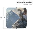 thumbnail image 2 of Honeii Silver Dragon Mountain Peaks Print Leather Coaster Set of 4, Ideal for Safeguarding Your Furniture from Drinks Spills and Effortless Cleanup-Square, 2 of 6