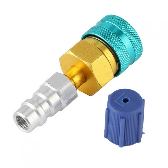 R1234YF to R134A Adapter, R1234YF Quick Coupler Connector Adapter, R1234YF to R123a Low Side Quick Coupler, Car AC Refrigerant Fluorinated Liquid Connector QC1234L+13LS5V1
