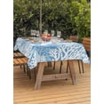 thumbnail image 2 of Outdoor Tablecloth with Umbrella Hole & Zipper, Blue Coral Coastal Rectangle Tablecloth 60x120 Inch, Summer Nautical Ocean Beach Patio Table Cover Waterproof Table Cloth for Picnic/Party, 2 of 7