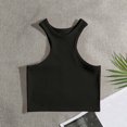 thumbnail image 1 of asjyhkr Débardeurs en Tricot Côtelé pour Femmes Col Ras du Cou Sans Manches Camisole Unie Camisole d'Été Décontractée, 1 of 3