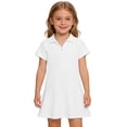thumbnail image 3 of LWavelet Back to School Uniform Dress for Girls Short Sleeve Pique Polo Dress Summer School Uniform Kids Casual Sundress, 3 of 6