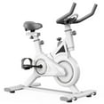 thumbnail image 2 of Stationary Bike, Exercise Bike Indoor Cycling Bike, Magnetic Stationary Bike Cycle Bike, Upright Fitness Bike for Home Gym Workout with Brake Flywheel, Phone Mount, Comfortable Seat Cushion-White, 2 of 8