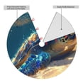 thumbnail image 6 of Cauagu 36" Christmas Tree Skirt Sunshine Underwater Sand Turtle Pattern Christmas Tree Decorations Tree Mat for Xmas Decorations Occasion Holiday Home Decor -36", 6 of 7