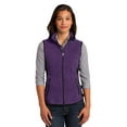 thumbnail image 1 of Discontinued  Port Authority ®  Ladies R-Tek ®  Pro Fleece Full-Zip Vest. L228 3Xl Purple Heather/ Black, 1 of 1