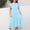 Blue, variant on Girls Casual Dress, Summer Shorts Sleeve Printed Midi Length Kids Dresses Purple Size 14-16T