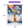 thumbnail image 5 of Happy New Year with Vizsla Fireworks Holiday Xmas Winter 2025 House Flag 28x40in Double Sided Vizslas Dog Lover Gifts Idea Outdoor Decor - 00025, 5 of 5
