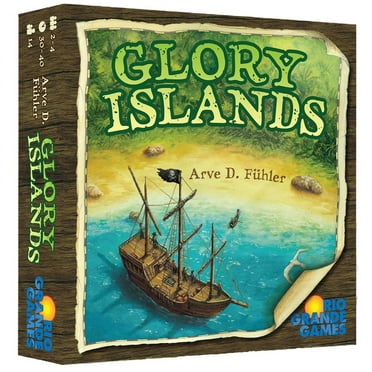 Rio Grande Games: Glory Islands - Pirate Adventure Board Game. 2-4 Players. Ages 14 , 30-60 Min Game Play