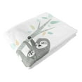 thumbnail image 2 of Sweet Jojo Designs Sloth Blue Grey and White Fleece Milestone Baby Blanket 3 Piece Set, 2 of 6
