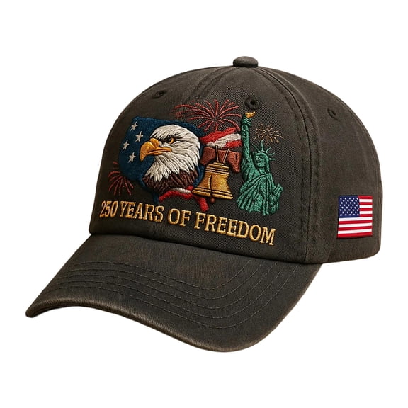 United States 250 Year Anniversary Hat Adjustable Embroidery USA Baseball Cap for Unisex