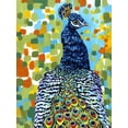 thumbnail image 2 of Vitaletti, Carolee 25x32 Gold Ornate Wood Framed with Double Matting Museum Art Print Titled - Plumed Peacock II, 2 of 4
