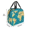 thumbnail image 3 of Balery World Map With Landmarks Bolsa de Almuerzo Aislada – Caja de Almuerzo con Papel de Aluminio Grueso, Mantiene la Comida Fresca por 4 Horas, 3 of 8