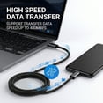 thumbnail image 2 of MOSENSE USB C to USB C Cable(2 Pack), 60W Fast Charging C to C Charger Cord Braided, 2m/6.6FT, Black, 2 of 6