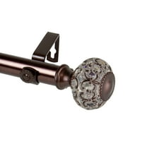 Elyse Curtain Rod 1" OD 28-48 inch - Bronze
