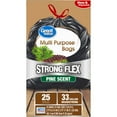 thumbnail image 5 of Great Value Strong Flex Multi-Purpose Drawstring Trash Bags, Pine Scent, 33 Gallon, 25 Count, 5 of 9