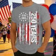 thumbnail image 2 of WAYUTE Men 250th Anniversary USA Shirt National Flag Patriotic Short Sleeve Crew Neck Tee Casual Holiday Independence Day T Shirt, 2 of 4