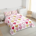 thumbnail image 3 of Homewish Graffiti Heart Print Bedding Comforter Set,Pink Fairy Tale Twin Comforter Sets,Boho Style Loves Bedding Set For Girls Kids,Luxury Bedroom Decor Reversible,2pcs, 3 of 8