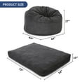thumbnail image 5 of Convertible Bean Bag Chair Bed for Adults, Full Size Corduroy Floor Sofa with Washable Cover & High-Density Foam, No Assembly, Dark Gray, 5 of 8