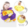 thumbnail image 4 of Saco de dormir para niños con almohada, saco de dormir 2 en 1 para niños, saco de dormir plegable con dibujos de animales, para que los niños jueguen y acampen (1 unidad, amarillo), 4 of 4