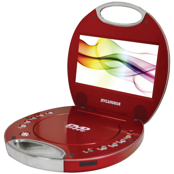 Sylvania 7" Portable DVD Player with Integrated Handle, SDVD7046Red