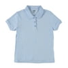 French Toast Big Girls' Plus S/S Fitted Knit Polo With Picot Collar