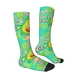 thumbnail image 3 of Easygdp Avocado Keep Calm Soccer Socks Sport Knee High Socks Calf Compression Athletic Socks for Men and Women, 3 of 9