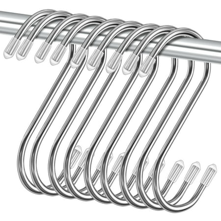 

Pack of 10 S Hooks 9 cm Bolatus S Hooks Stainless Steel Robust Metal Hooks S-Shaped Hooks for Kitchen Bathroom Bedroom Office Stainless Steel Hooks