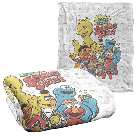 Sesame Street 123 Sesame Street Officially Licensed Silky Touch Super Soft Throw Blanket 50' x 60'