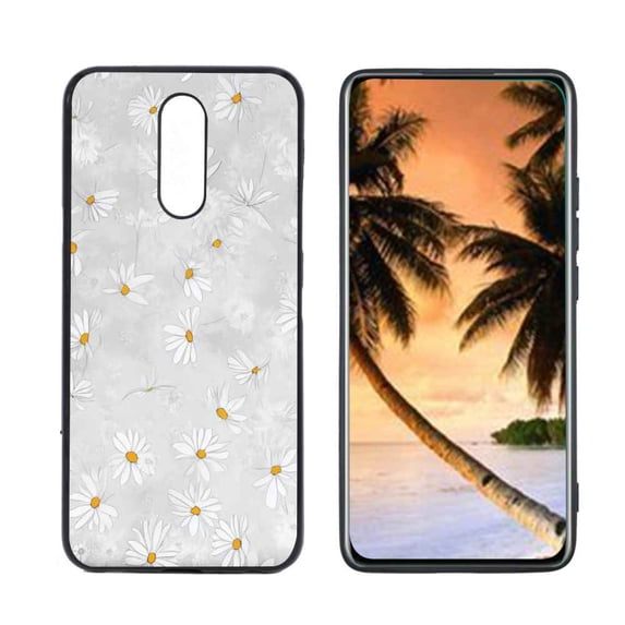Compatible with LG Xpression Plus 2 Phone Case, Daisies-Floral-187 Case Silicone Protective for Teen Girl Boy Case for LG Xpression Plus 2