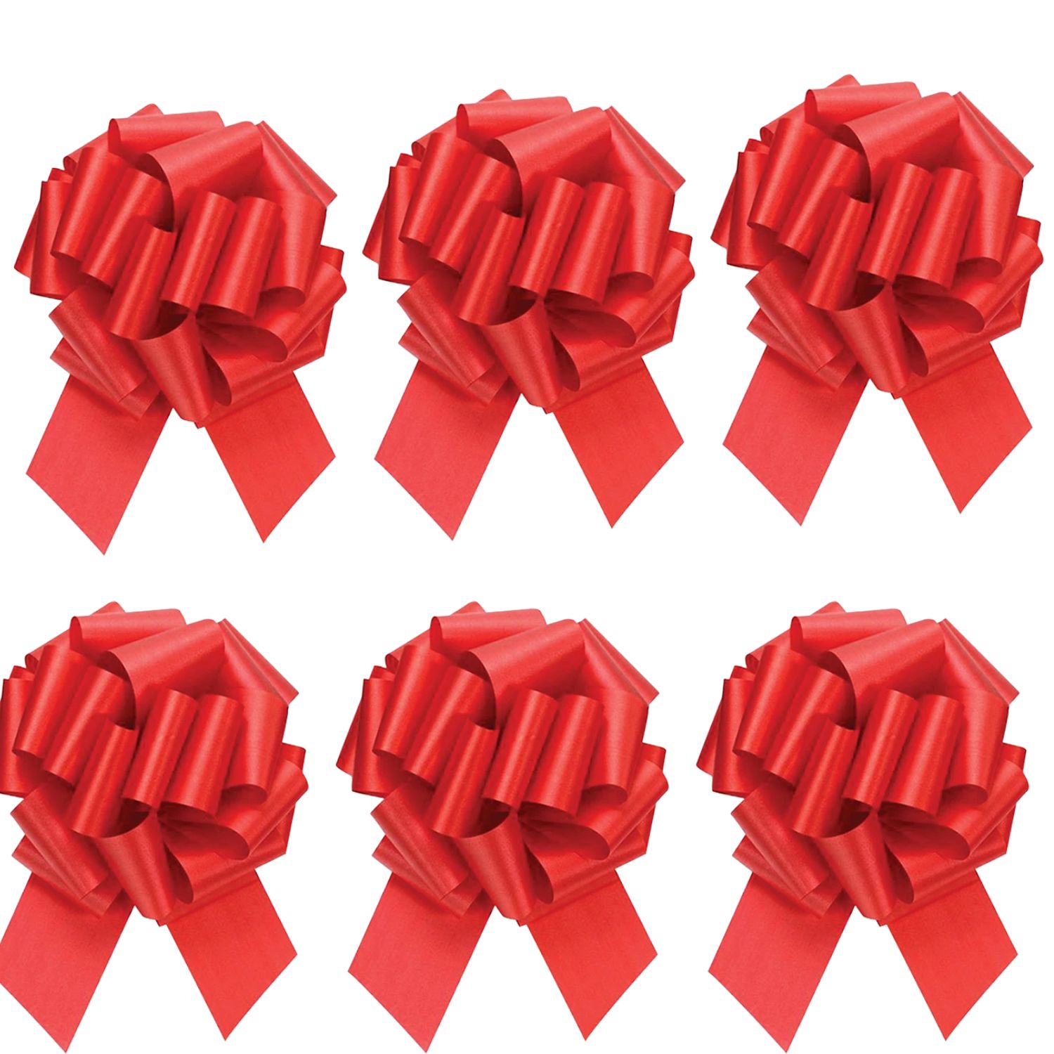 LoonBalloon #5 Perfect Gift Bow 4 inches‚ Hot Red (10-Pack)