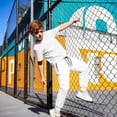 thumbnail image 2 of SJLDQY Boys Joggers Elastic Drawstring Waist Straight Leg Sweatpants Solid Color Casual Trousers, 2 of 5