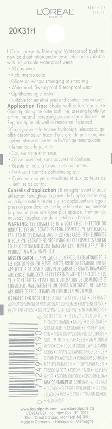 L'Oréal Paris, Traceur liquide - Impermeable, 0.06 oz. 0,06 une fois.