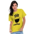 thumbnail image 4 of Come to the Darkside We Have Coffee Plus Size Crewneck Graphic Tee Shirt Brisco Brands 3X, 4 of 4