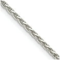 thumbnail image 1 of 925 Sterling Silver 2mm Diamond-cut Spiga Chain Necklace 30 inch for Female, 1 of 4