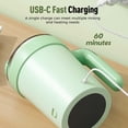 thumbnail image 4 of Electric Coffee Mug, Automatic Magnetic Stirring Cup with Temperature Display, Rechargeable Self Mixing Stainless Steel Tumbler, Portable LCD Auto Blender Gift White, 4 of 7
