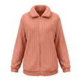 thumbnail image 4 of DHFJKG Jackets For Women Fluffy Long Sleeve Collared Solid Color Zip Up Jacket With Pockets Fuzzy Classic Outerwear, 4 of 4