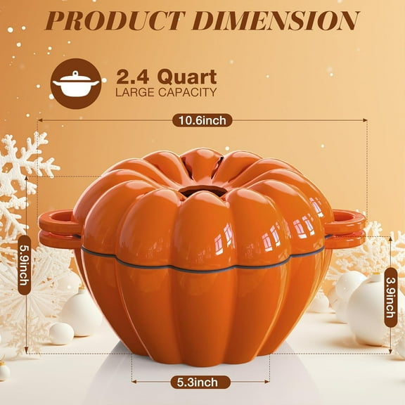 Wood Stove Steamer, WoodStove Humidifier, Woodstove Steamer, Cast Iron Humidifier for WOODStove 2.4 Quart Large Capacity Rust Resistant, Orange & Pumpkin
