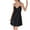 Dark Black, variant on Women's Sexy Satin Chemise Nightgown Pjs Short Night Dress Soft Cami Summer Silky Fall Sleep Cool Sleeveless Silk Sleepwear Pink X-Small