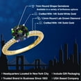 thumbnail image 2 of Gem Stone King 14K Two Tone Gold Green Mystic Topaz and Lab Grown Diamond Engagement Ring for Women | 1.46 Cttw | Round 7MM | Gemstone November Birthstone | Size 7, 2 of 6